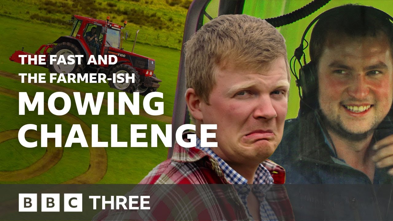 Mowing In Straight Lines is for Chumps | The Fast and The Farmerish Alien Head Challenge | BBC Three