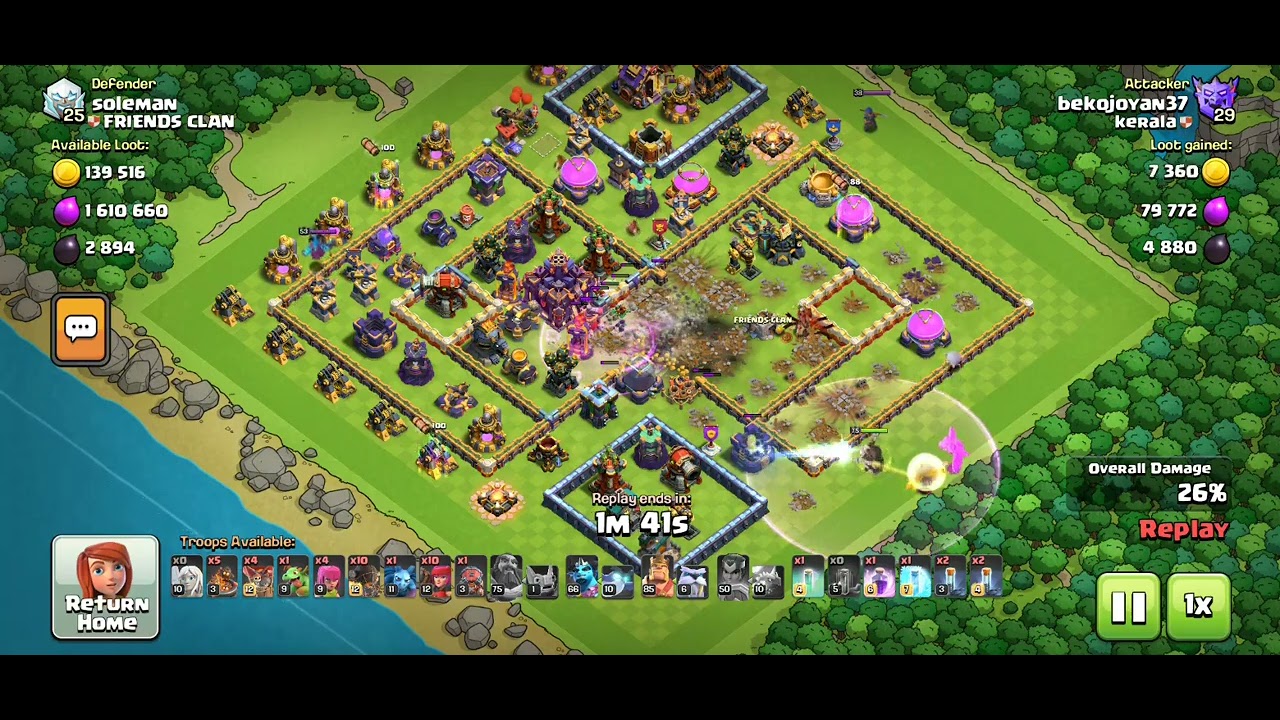 FIRE BALL+ROCKET BALLOON ATTACK COC