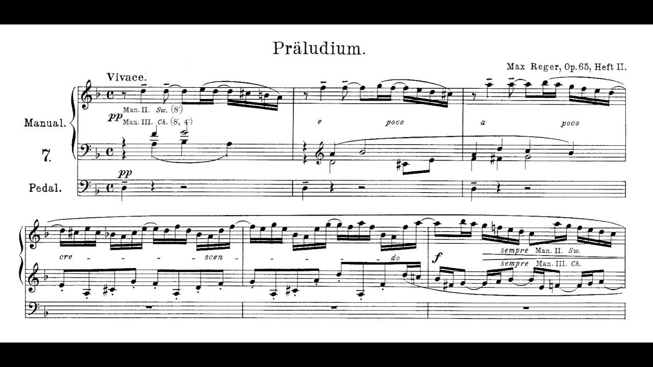 Reger: Präludium d-Moll op. 65 Nr. 7