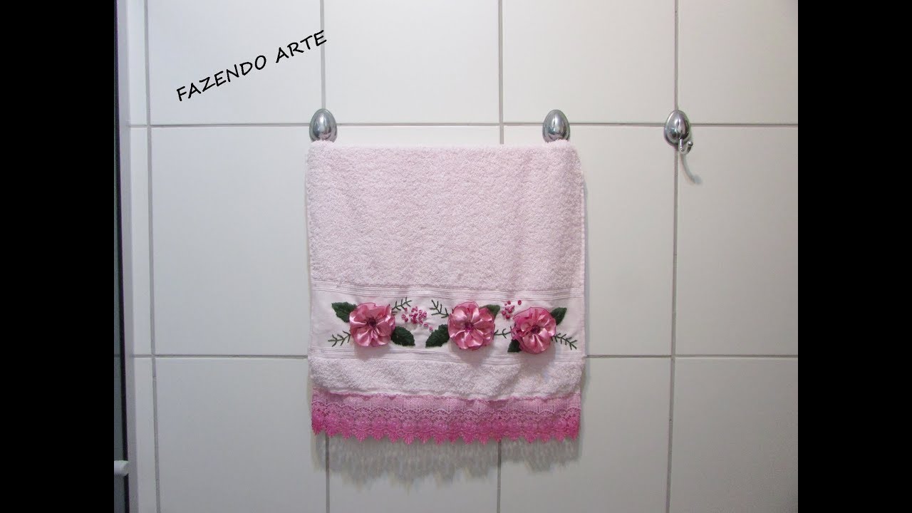 Flores Bordadas com Fitas de Cetim- Embroidered with satin ribbons-Primeiro vídeo de 2018