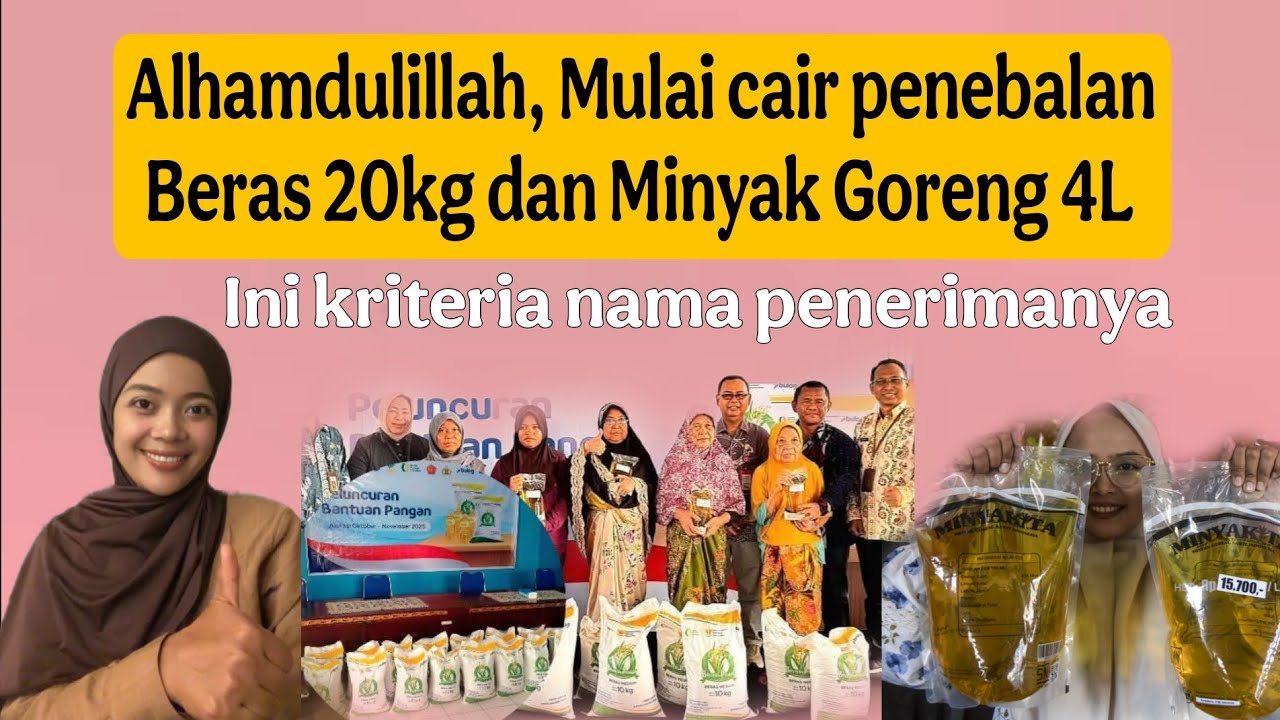 KRITERIA NAMA PENERIMA BANSOS PENEBALAN BERAS DAN MINYAK GORENG