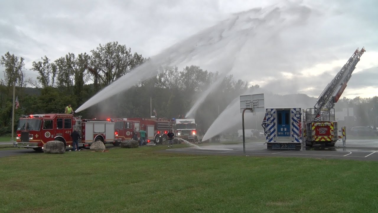 West Haverstraw,NY Fire Department Ladder 23 & Rescue 23 Double Wetdown 9/30/23