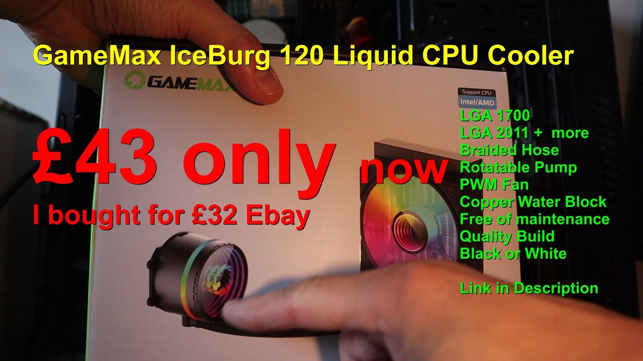 GameMax IceBurg Liquid CPU Cooler 120mm - Installed View and Quick Review