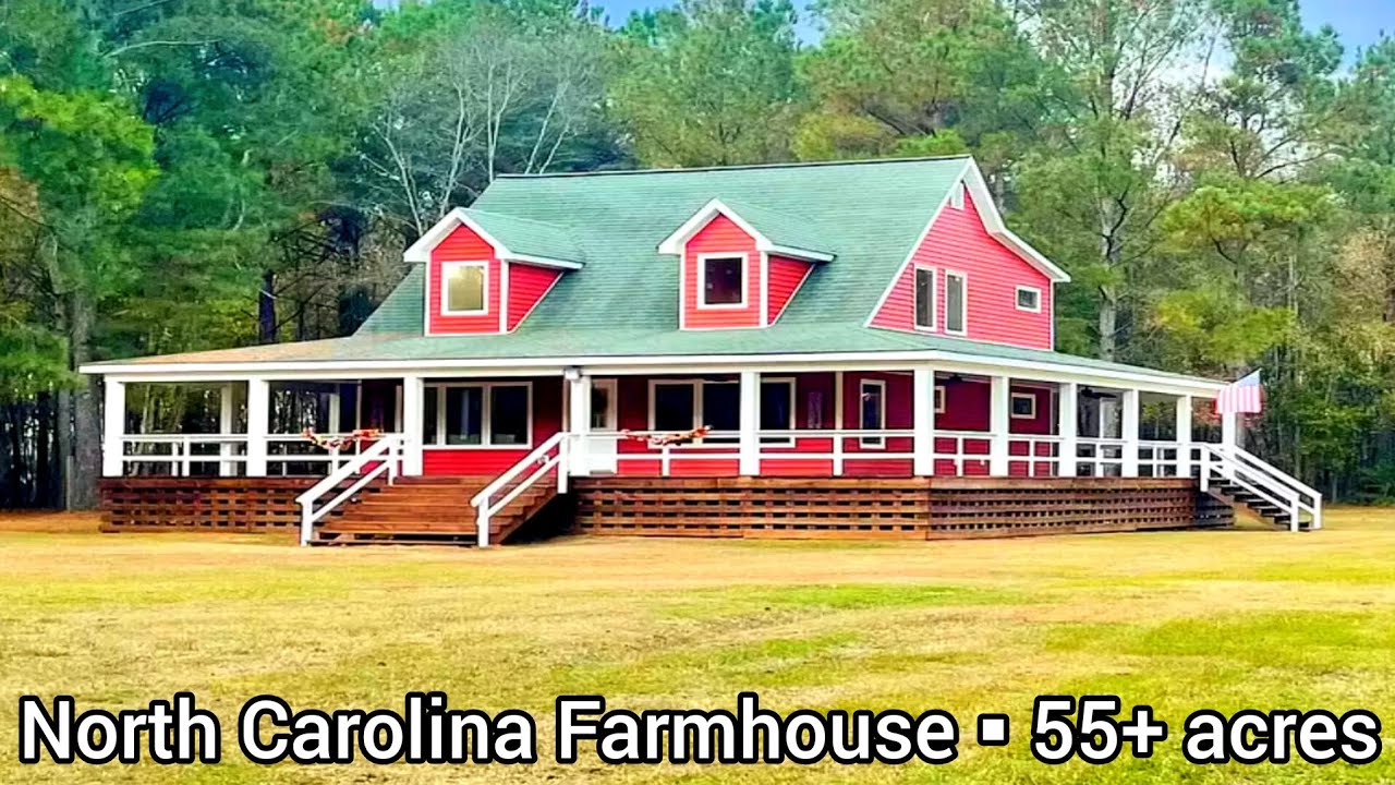 North Carolina Farmhouse For Sale | $625k | 55+ acres |North Carolina Land For Sale | Farms For Sale