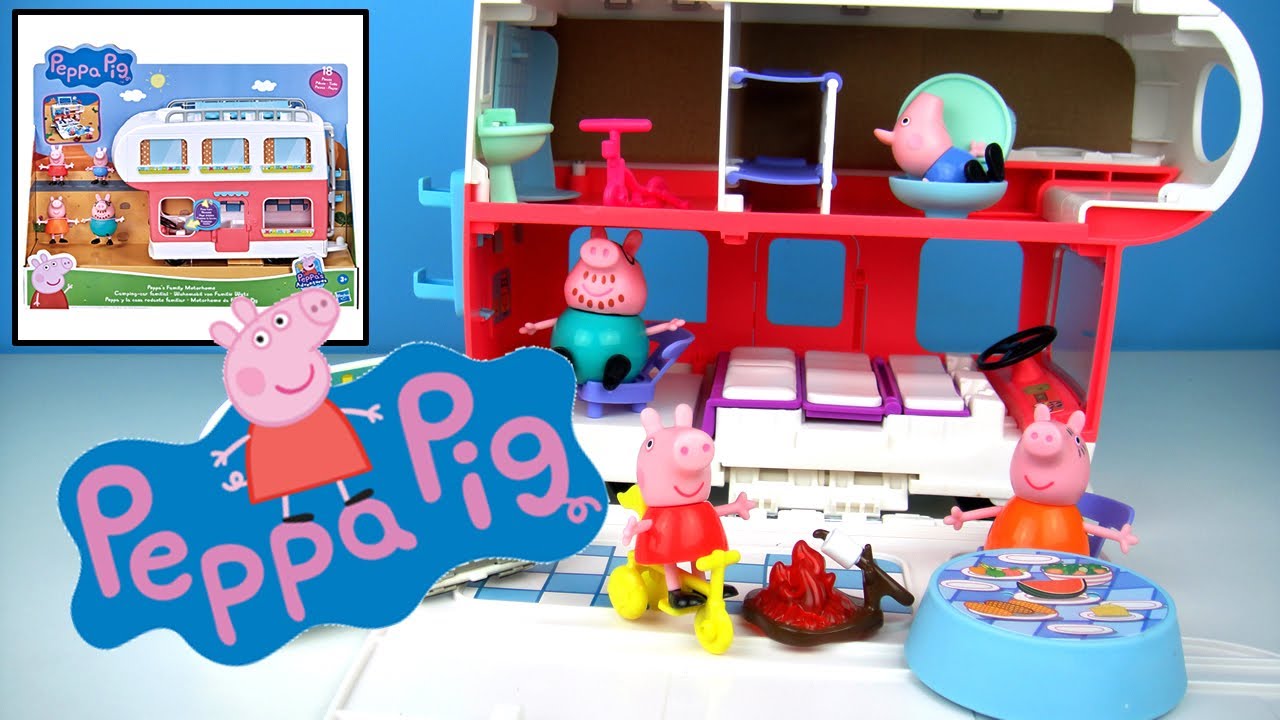 Peppa Pig 粉紅豬小妹 多層RV豪華露營車 冒險遊戲組 公路旅行 移動的房子 玩具開箱 Peppa’s Family Motorhome
