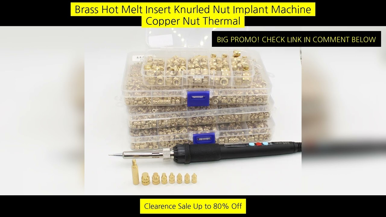 Brass Hot Melt Insert Knurled Nut Implant Machine Copper Nut Thermal