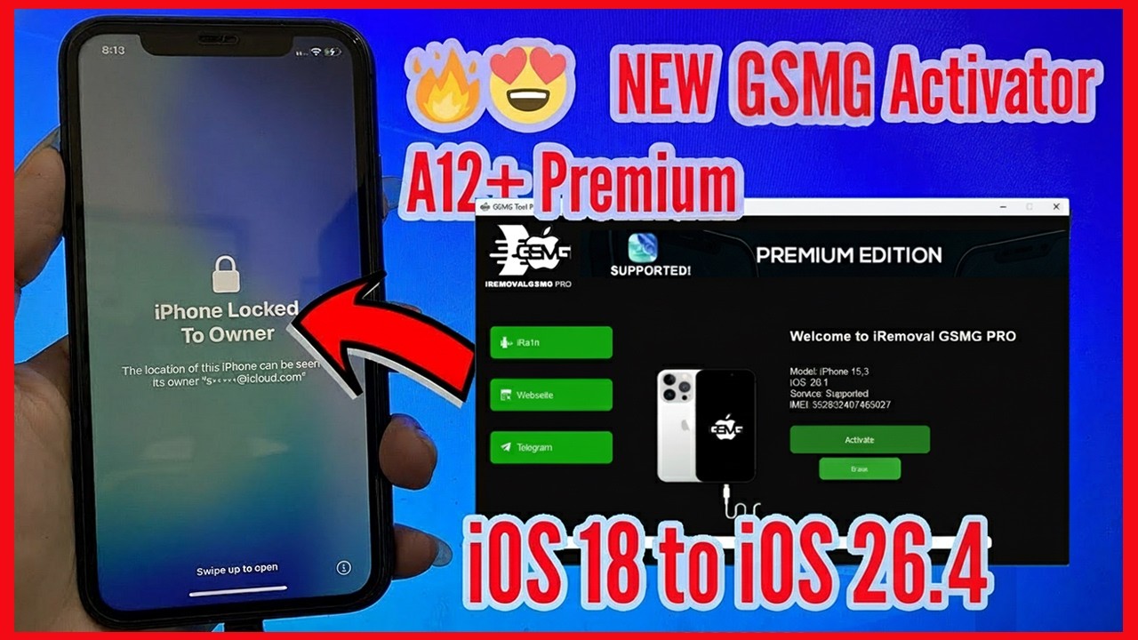 iCloud Unlock Tool 2026: Bypass Activation Lock iOS 26.4+ (iPhone 11 to 17) SIGNAL ON