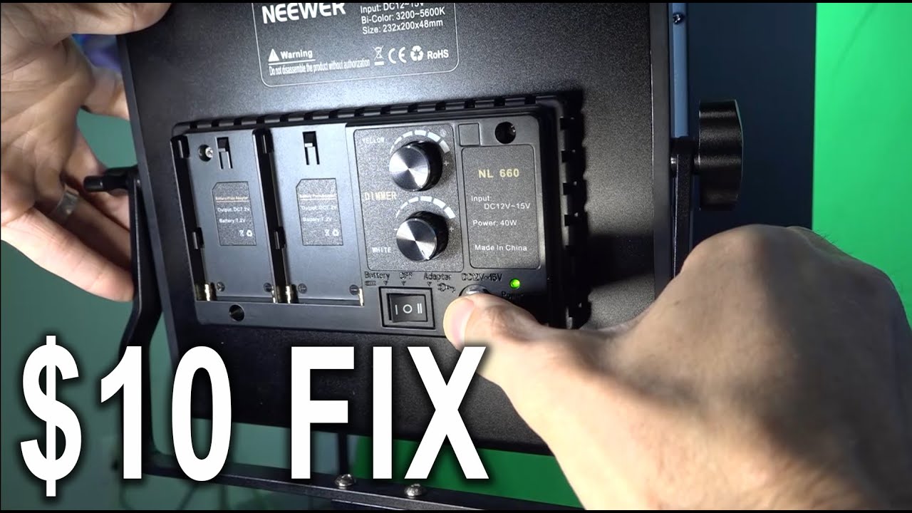Repair Shorted Out Plug on a Neewer NL660