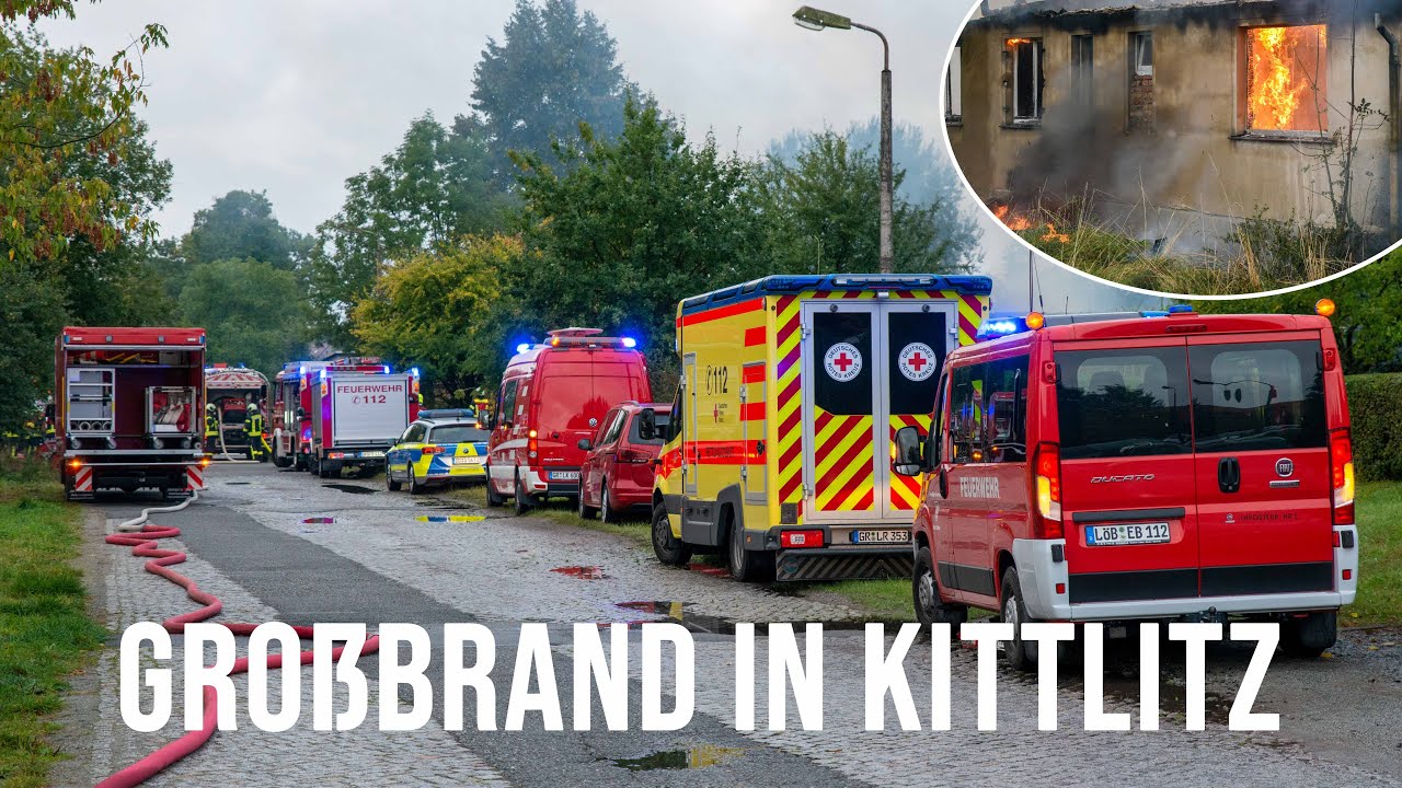 Teil einer Brandserie? Großbrand in Kittlitz fordert Feuerwehr