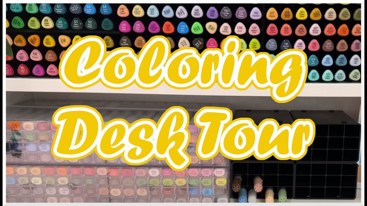 Coloring Desk Tour || Schreibtisch Tour