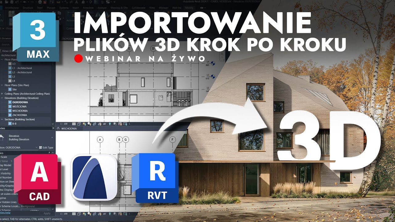 Wizualizacje na modelach z importu (Revit/AutoCad/ArchiCad)