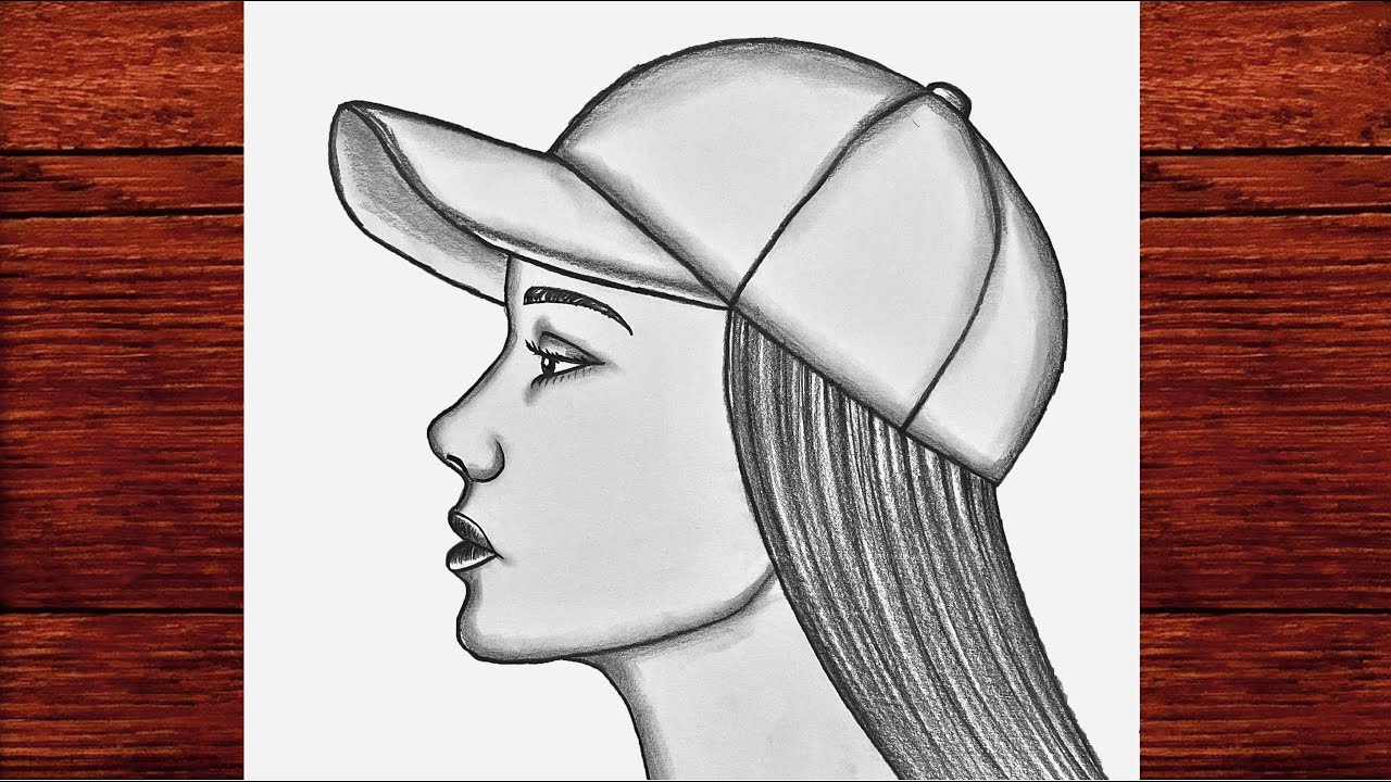 Как легко нарисовать красивую девушку в шляпе - Как легко нарисовать девушку в шляпе - шаг за шагом