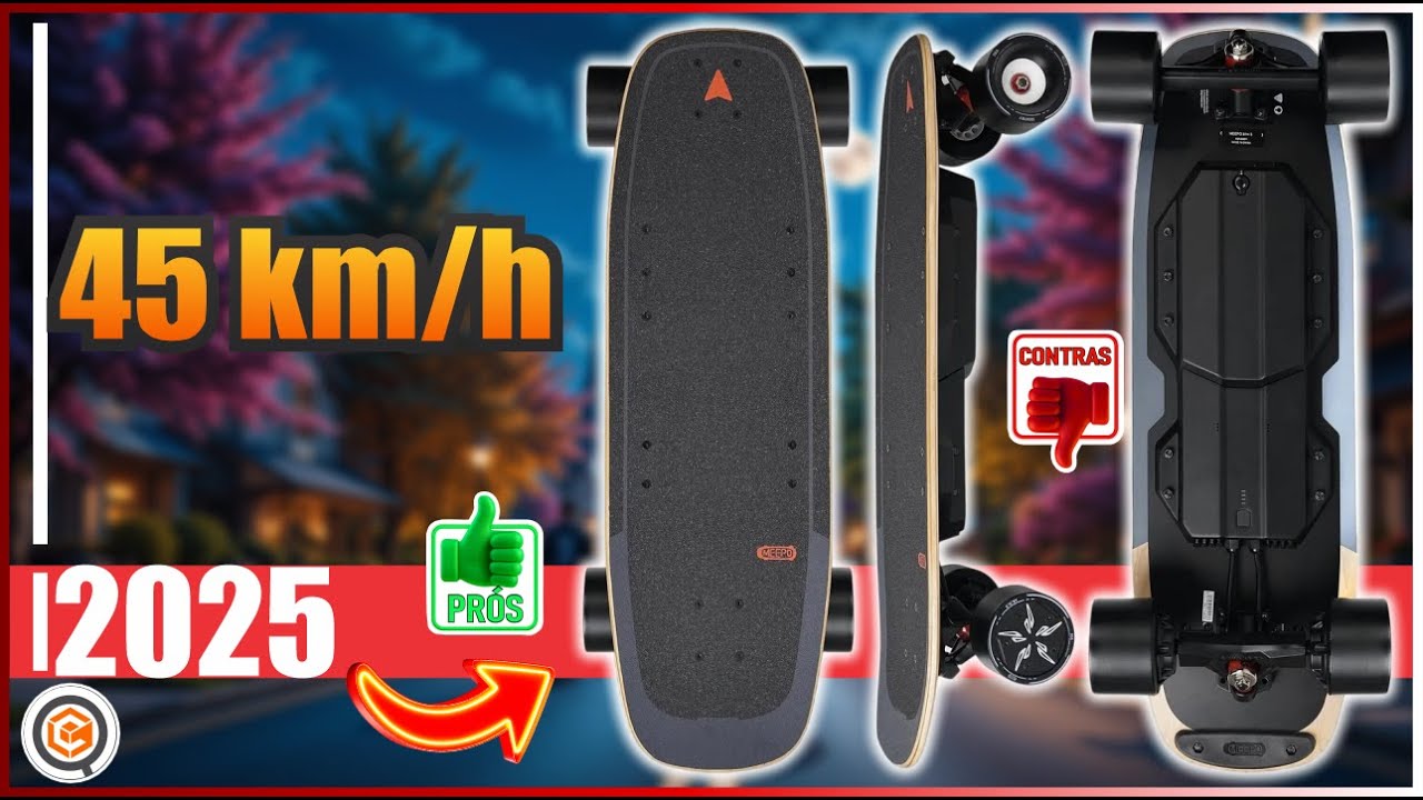 Skate El&eacute;trico Meepo (2025) Vale a Pena? &ndash; 45 km/h e 18 km de Range com Apenas 1.000W!