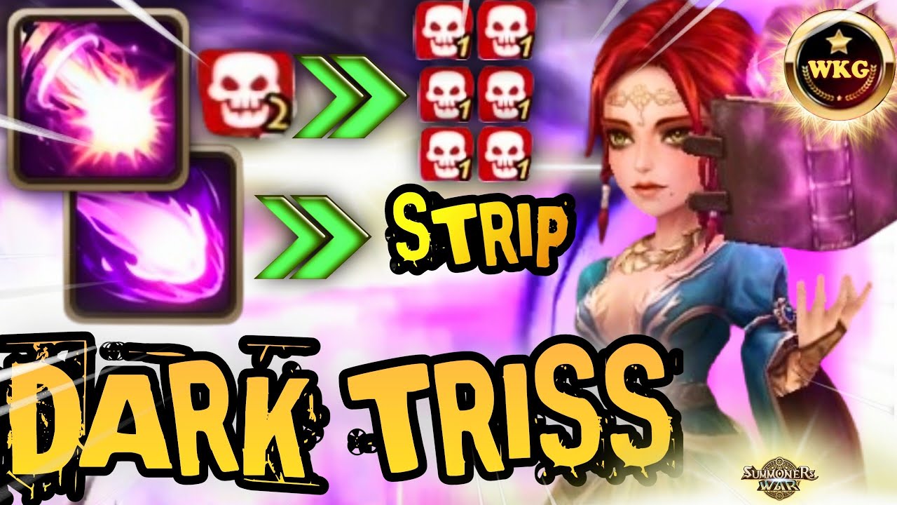 NEW BUFFED! STRIP AND MORE DOT DARK TRISS - RTA SUMMONERS WAR