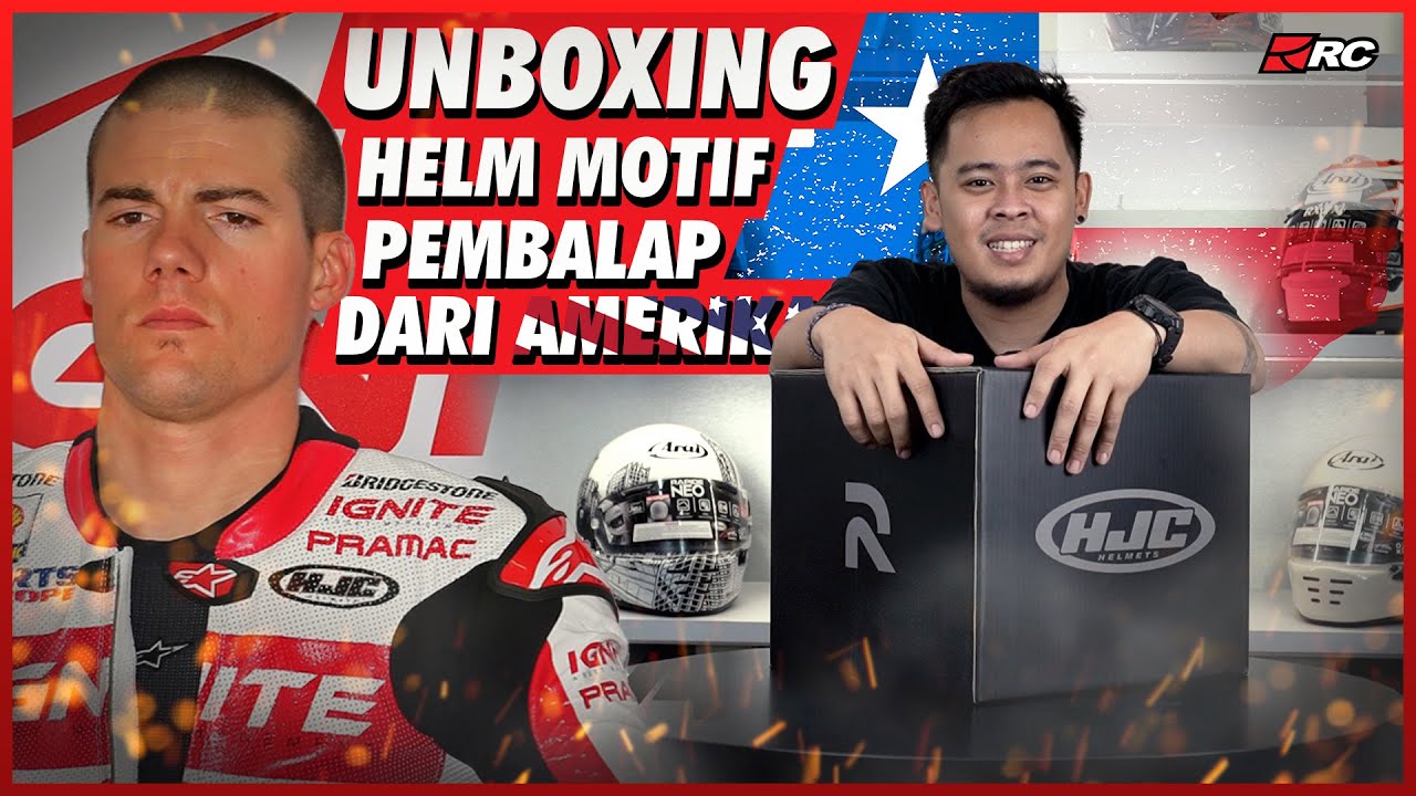 UNBOXING HJC R 1N BEN SPIES ❗️❗️ HELM PEMBALAP GP DARI AMERIKA YANG MOTIFNYA CATCHY BANGET 🔥