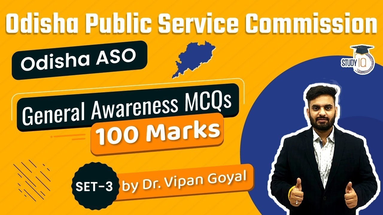 Odisha ASO 2021 l General Awareness by Dr Vipan Goyal Odisha Public Service Commission Set 3