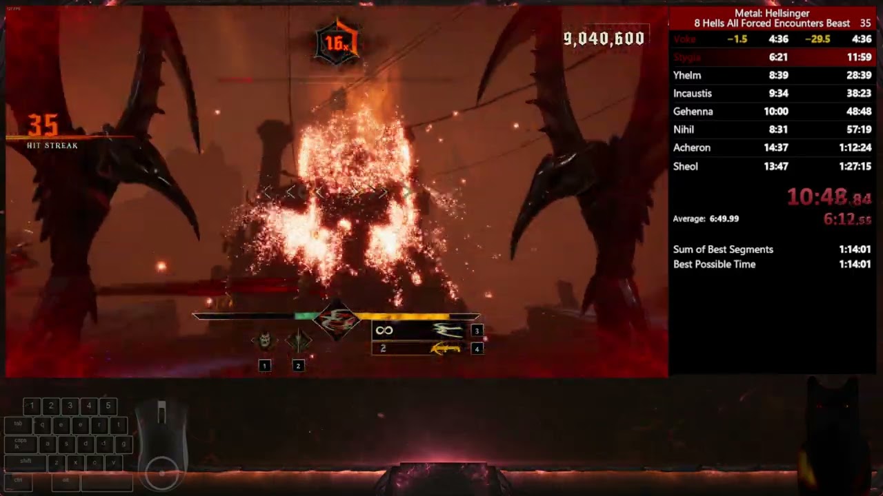 WR! Metal Hellsinger Speedrun 1:09:52 (8H - AFE - Beast)