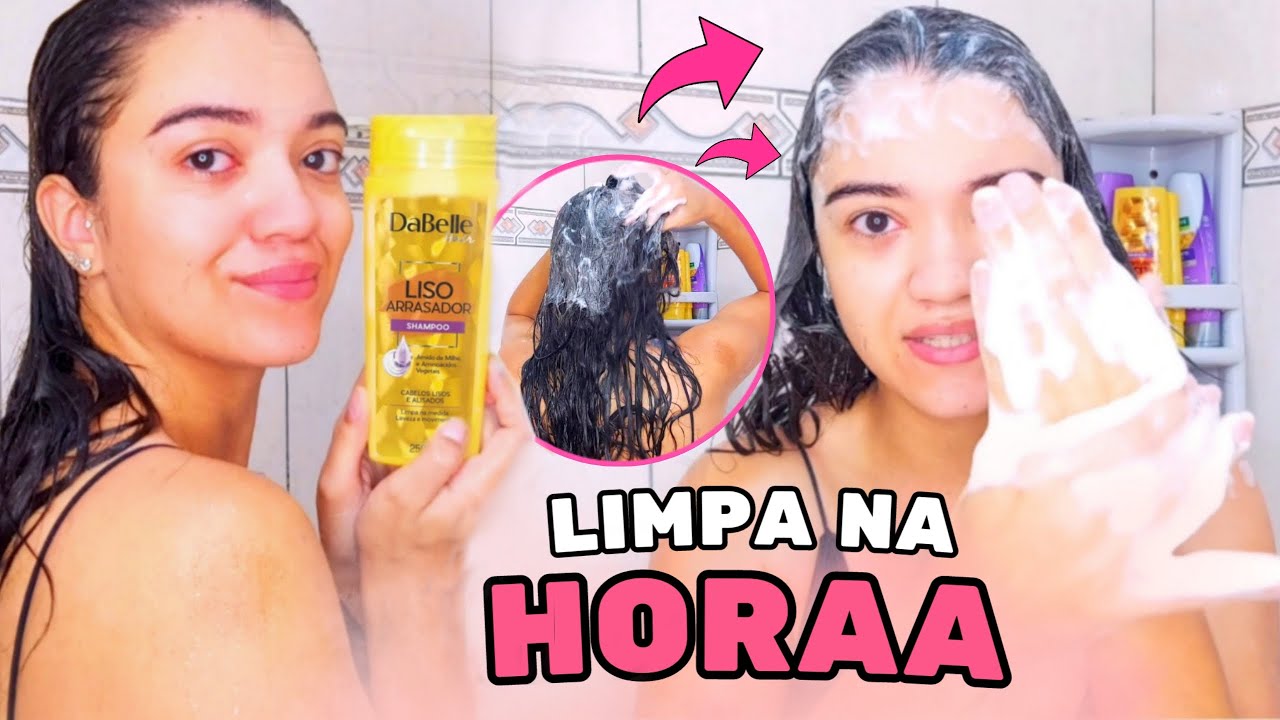 ESSE KIT DEIXOU MEU CABELO DIFERENTE | TESTEI O SHAMPOO E CONDICIONADOR DABELLE LISO ARRASADOR