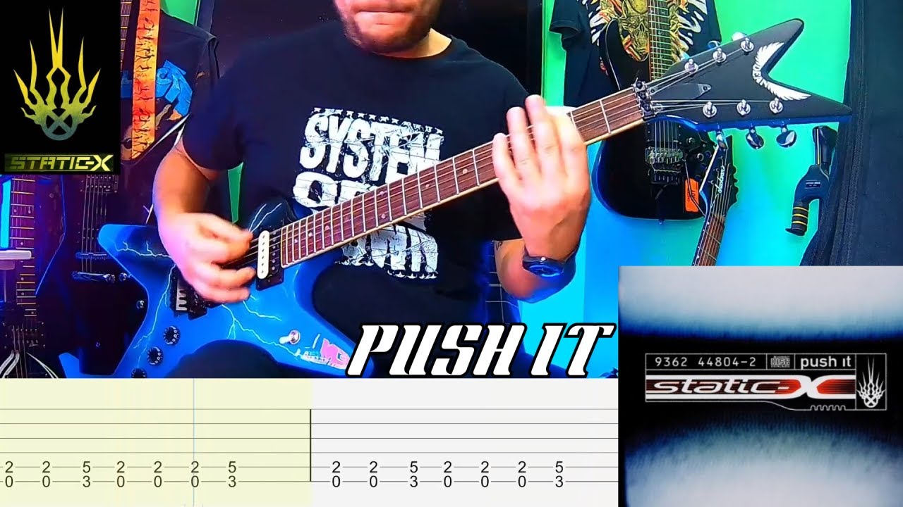 Static-X – Push It | Full Guitar Cover + TAB (C Standard)