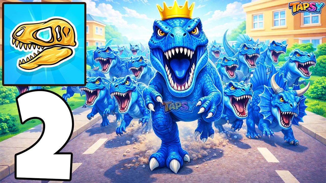🔥Dino Crowd Gameplay Walkthrough Part 2 - Smart Dino Collection Run (Android,iOS)