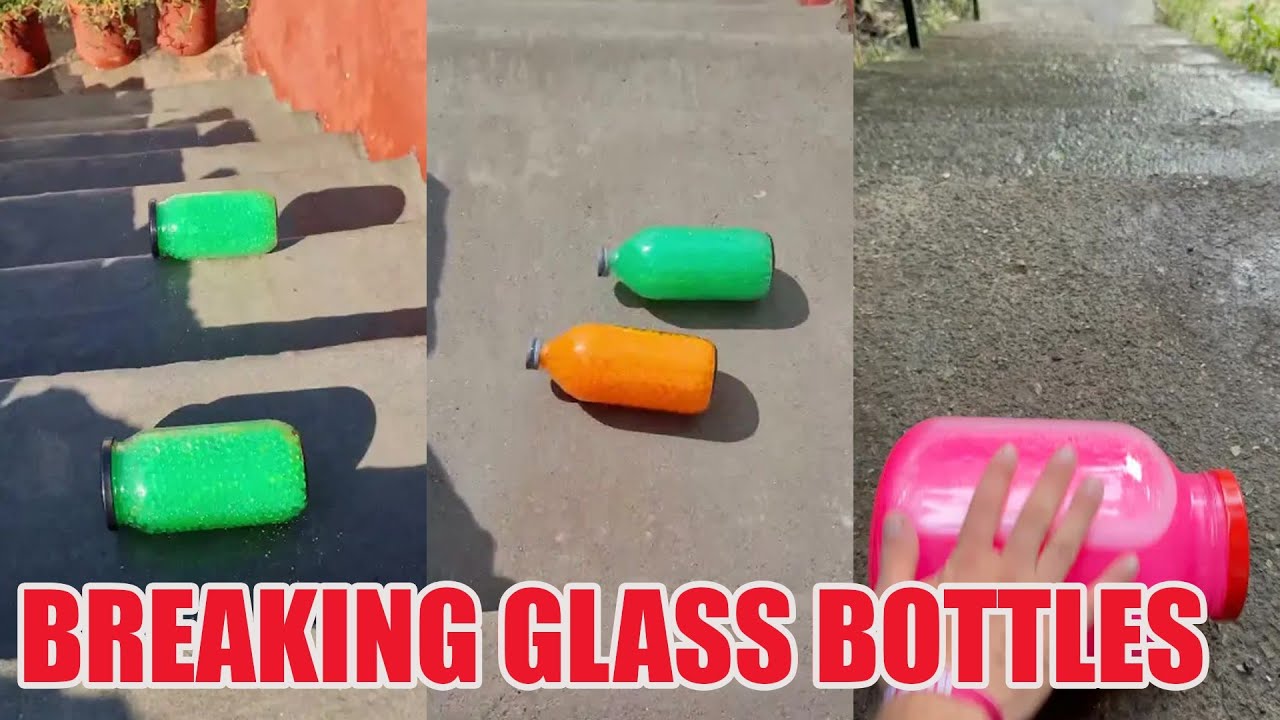 Breaking Glass Bottles and Balloon Drops 🔥 Crushing Crunchy & Soft Things #asmr #satisfying