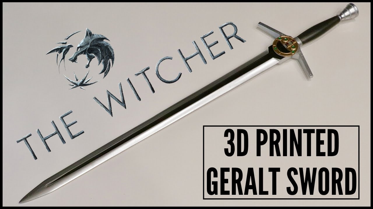 The Witcher- 3D Printed Geralt Sword!