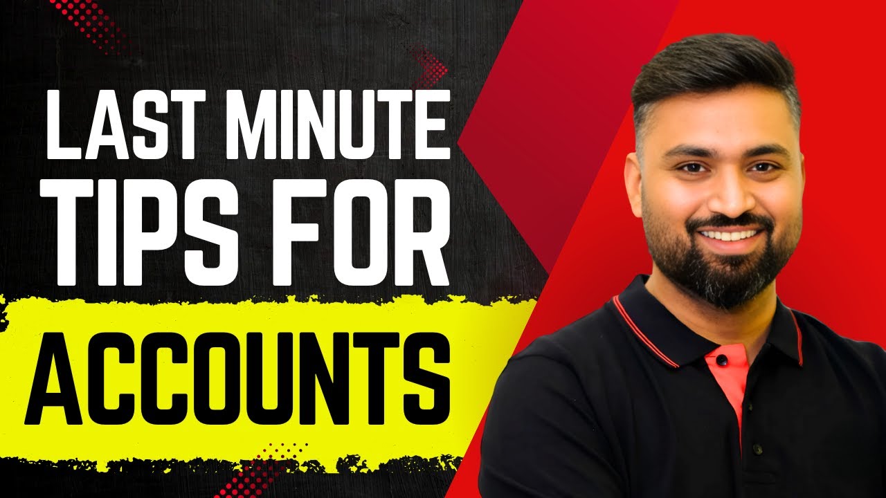 LAST MINUTE TIPS FOR ACCOUNTS | CLASS-12 | ACCOUNTS | ISC |  Shubham Jagdish | 8112601234