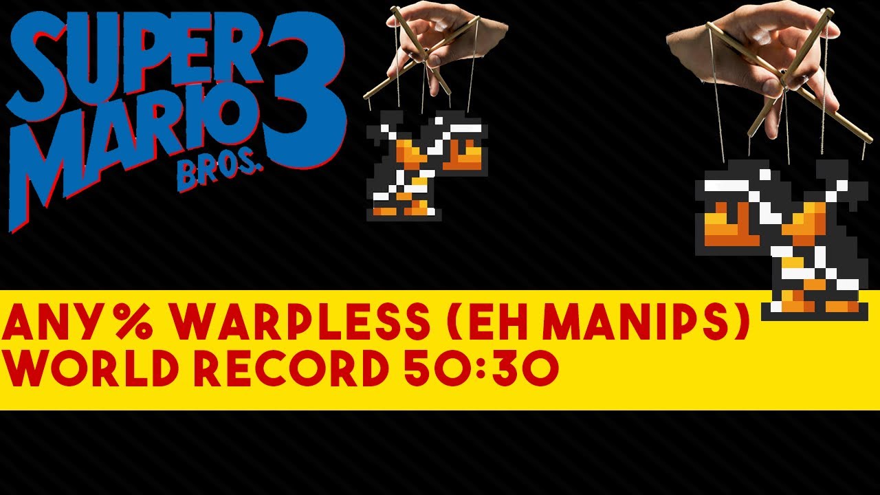 [WR] Super Mario Bros. 3 Any% Warpless Speedrun in 50:30