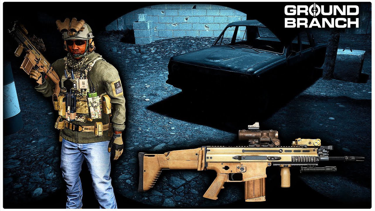 Immersive Firefight in Ground Branch SCAR H Assault Rifle Gameplay - PMC Operator Night Raid