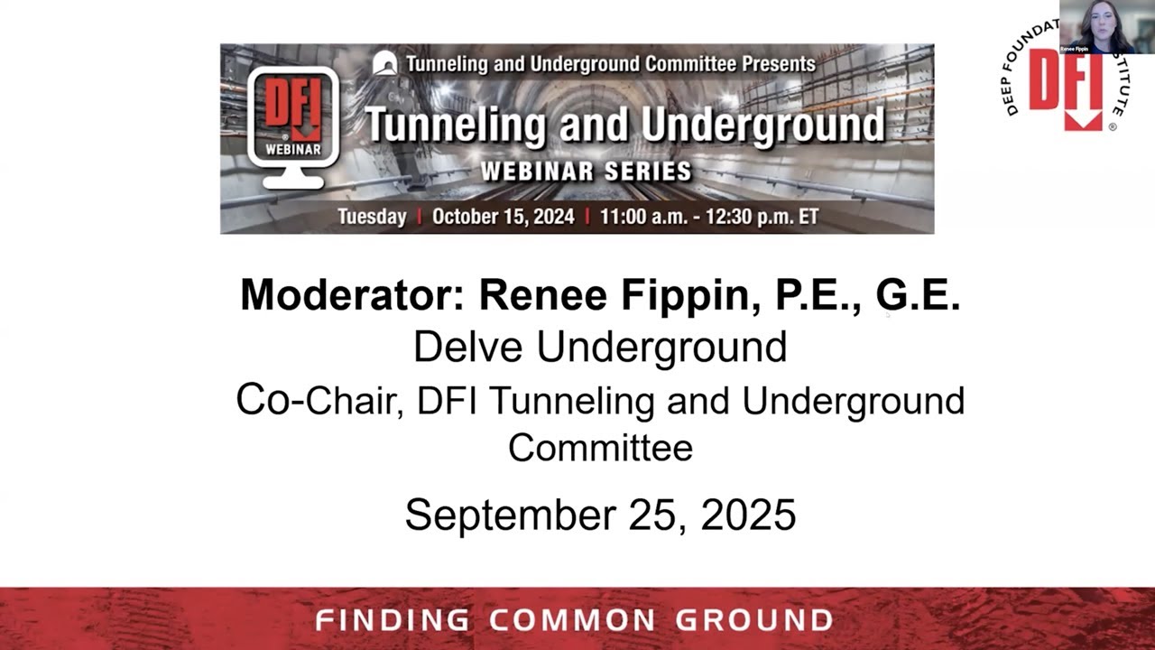 September 25, 2025 Tunneling and Underground Webinar: Shawn Drobny
