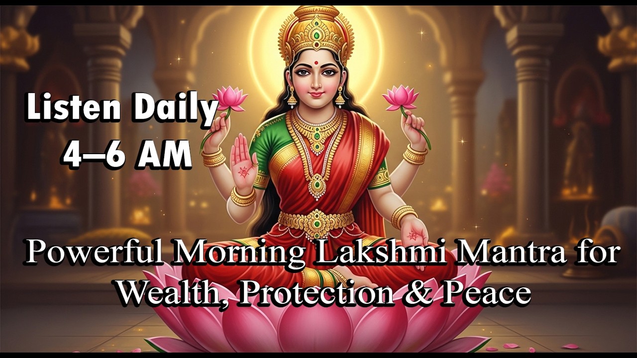 Powerful Morning Lakshmi Mantra for Wealth, Protection & Peace | Listen Daily 5–7 AM