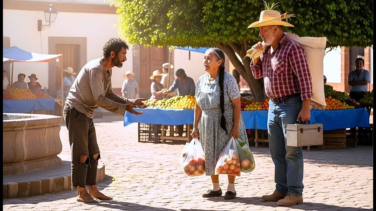 El mendigo ayudaba al ranchero y a su esposa a cargar las compras… y un día recibió una propuesta.