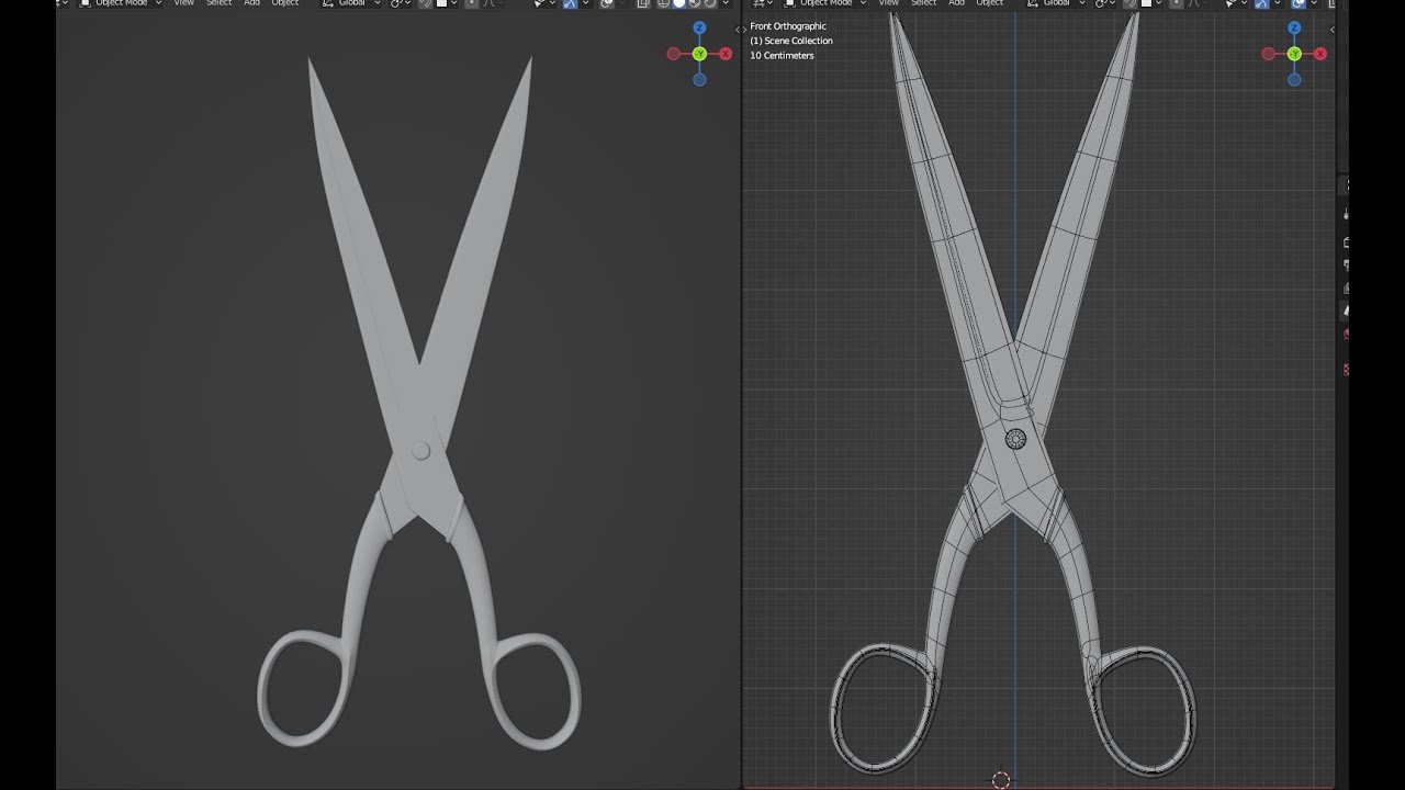 Modelling a Scissors in Blender