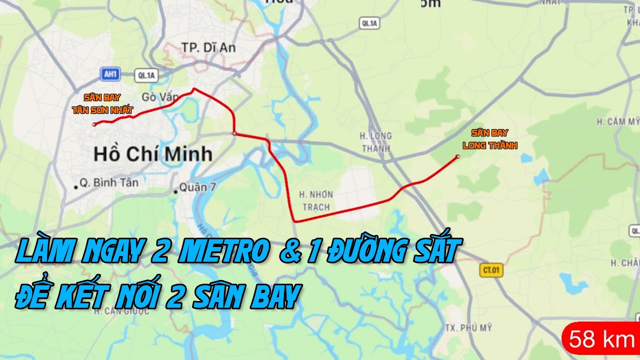 Đề xuất làm ngay 2 metro và 1 đường sắt để kết nối 2 sân bay