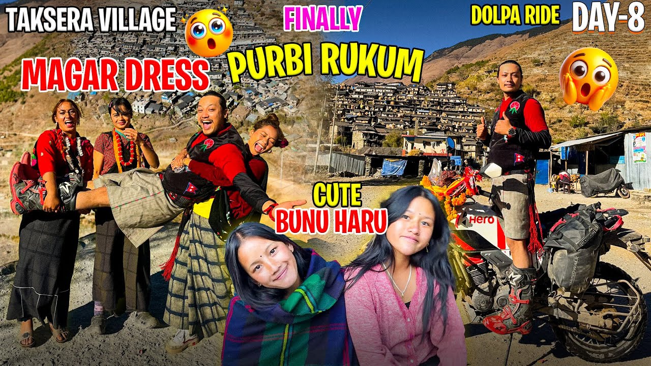 Wearing a MAGAR DRESS in TAKSERA RUKUM || riding HERO xpulse with magar dress || MRB Vlog ||