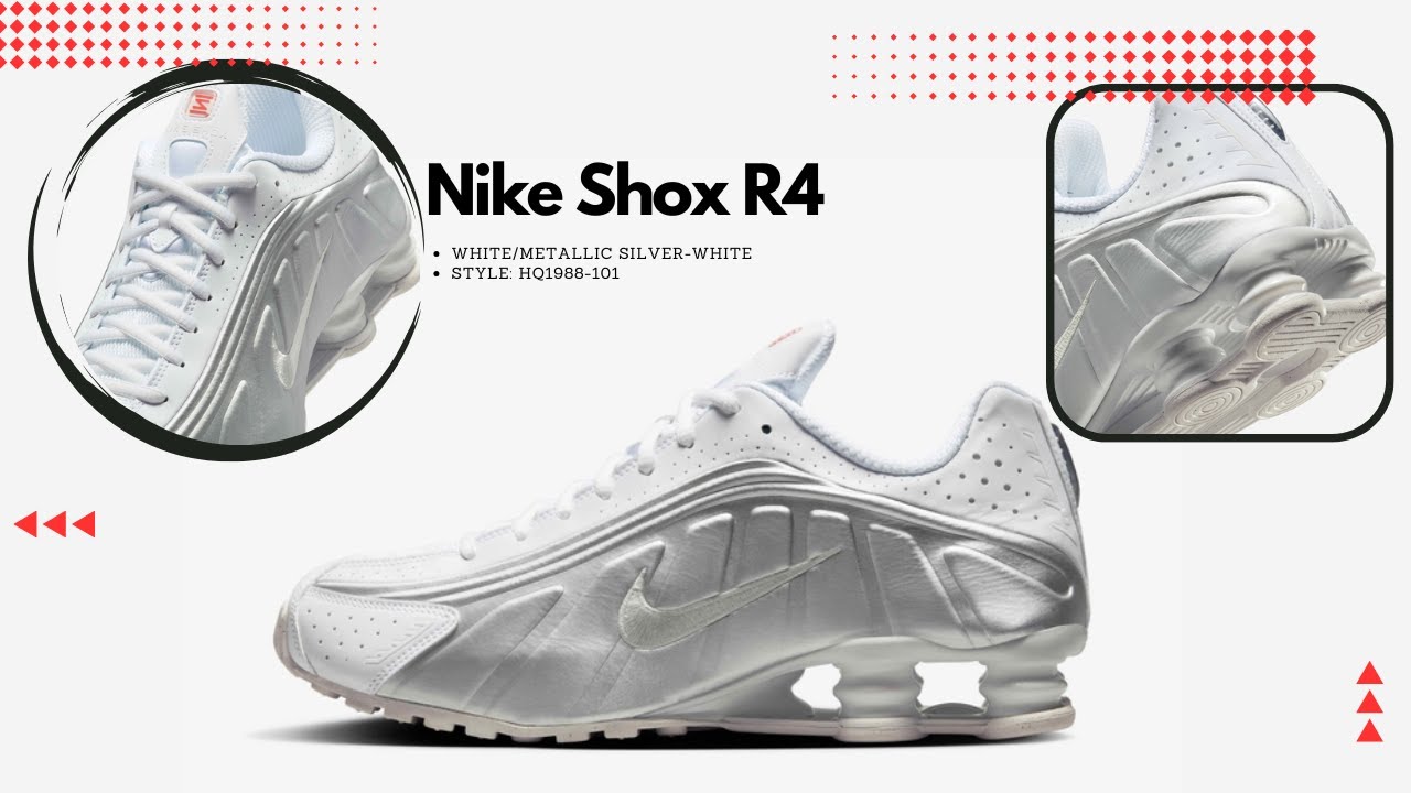 Nike Shox R4 White/Metallic Silver-White HQ1988-101