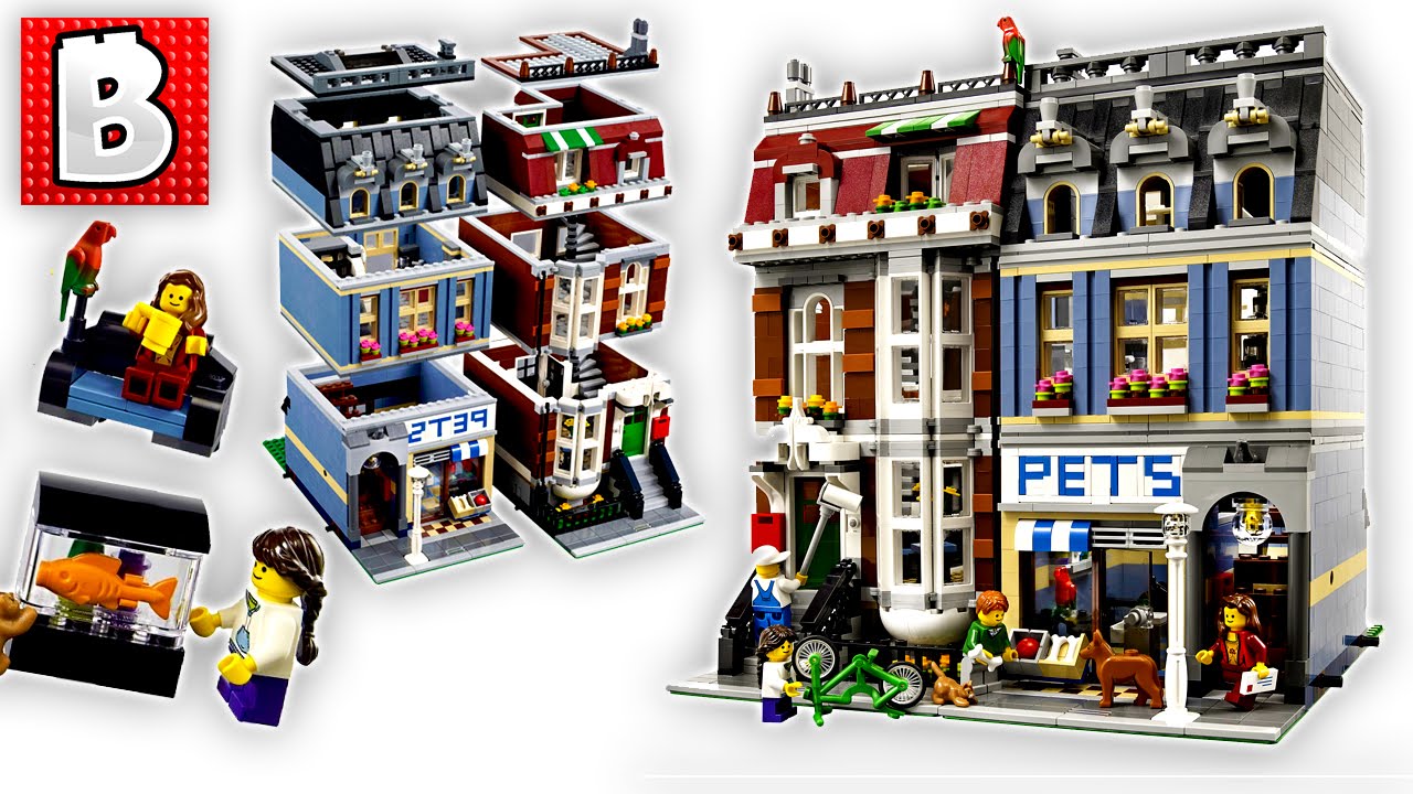 Lego Creator Modular Pet Shop Set 10218 | Unbox Build Time Lapse Review + Lego City Addition!