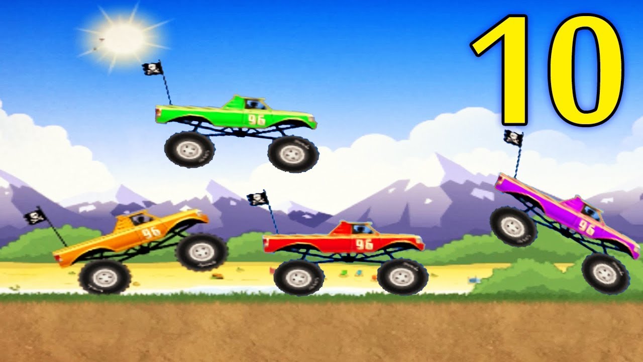 Count to 10 with Monster Trucks for Kids