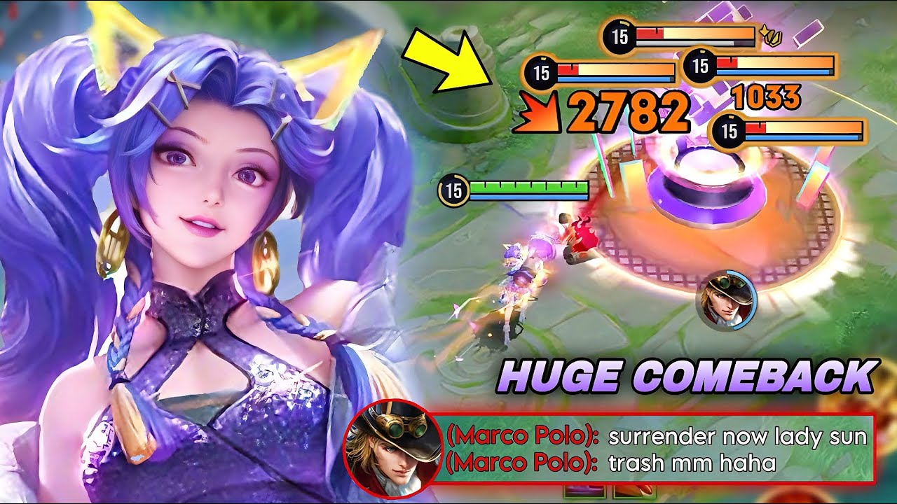 COMEBACK! LADY SUN GOT BULLIED BY ENEMIES ROTATION IN EARLY BUT STILL MANAGE TO WIN | HONOR OF KINGS
