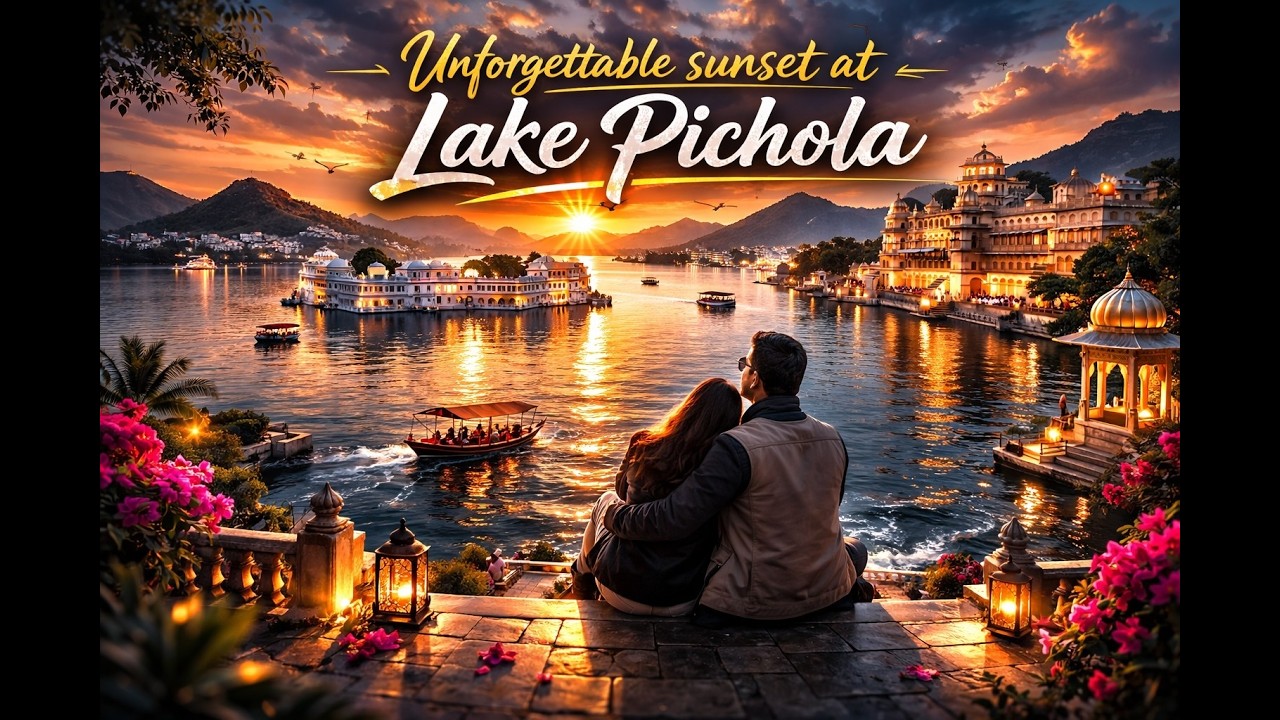 Unforgettable sunset at Lake Pichola