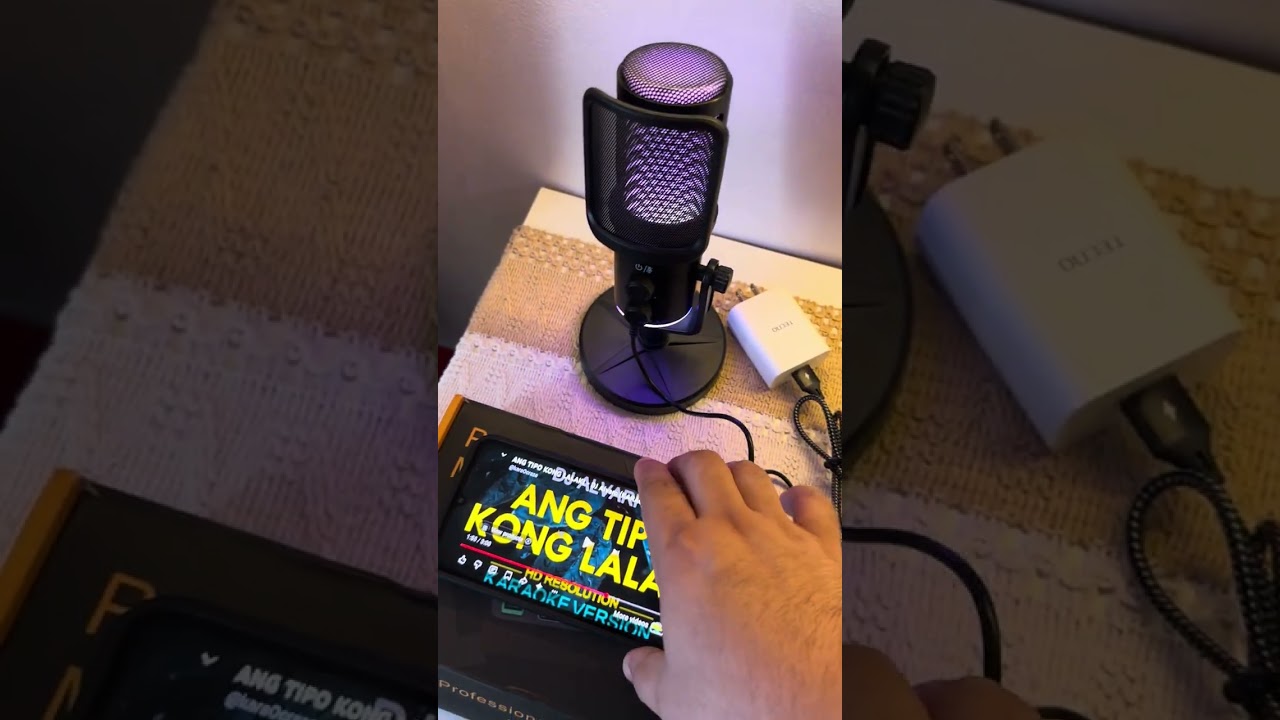 how tonset up video k on tiktok love using 2 phones soundcard and condenser mic