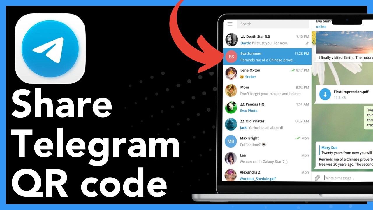 How to share your Telegram QR code in a simple way in PC
