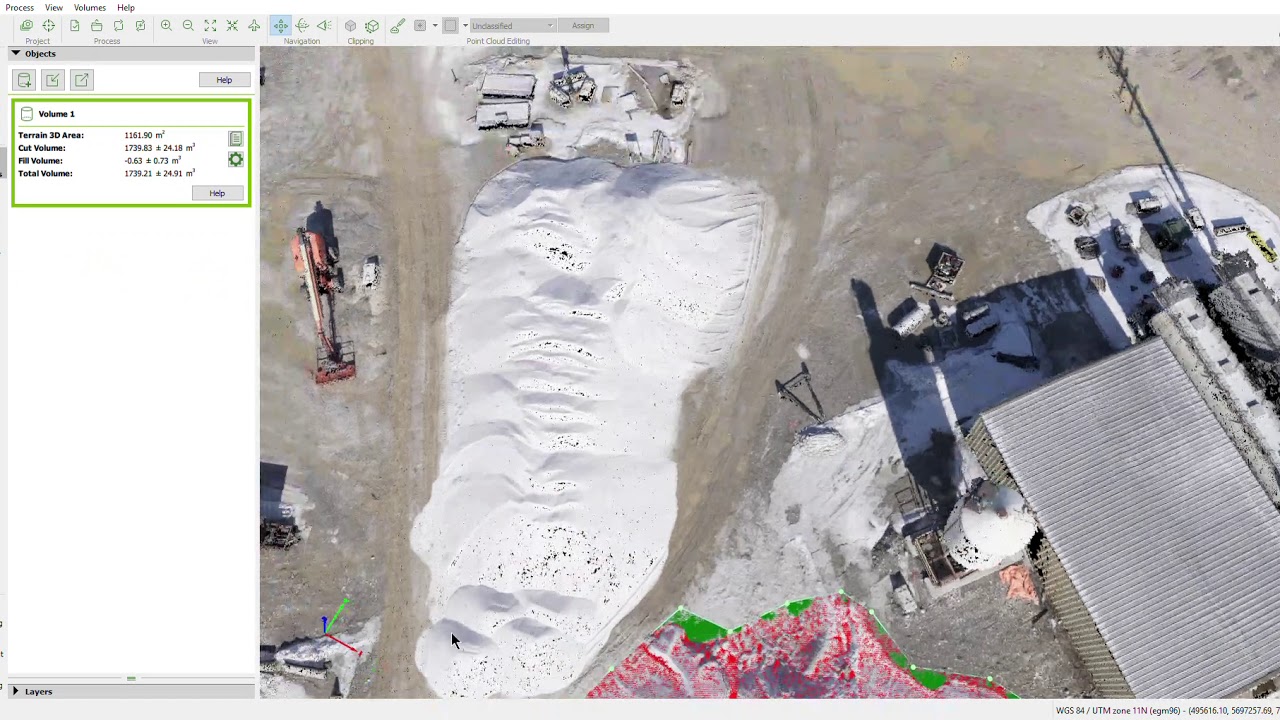 WingtraOne Sample Project - Pix4D Volume Calculations