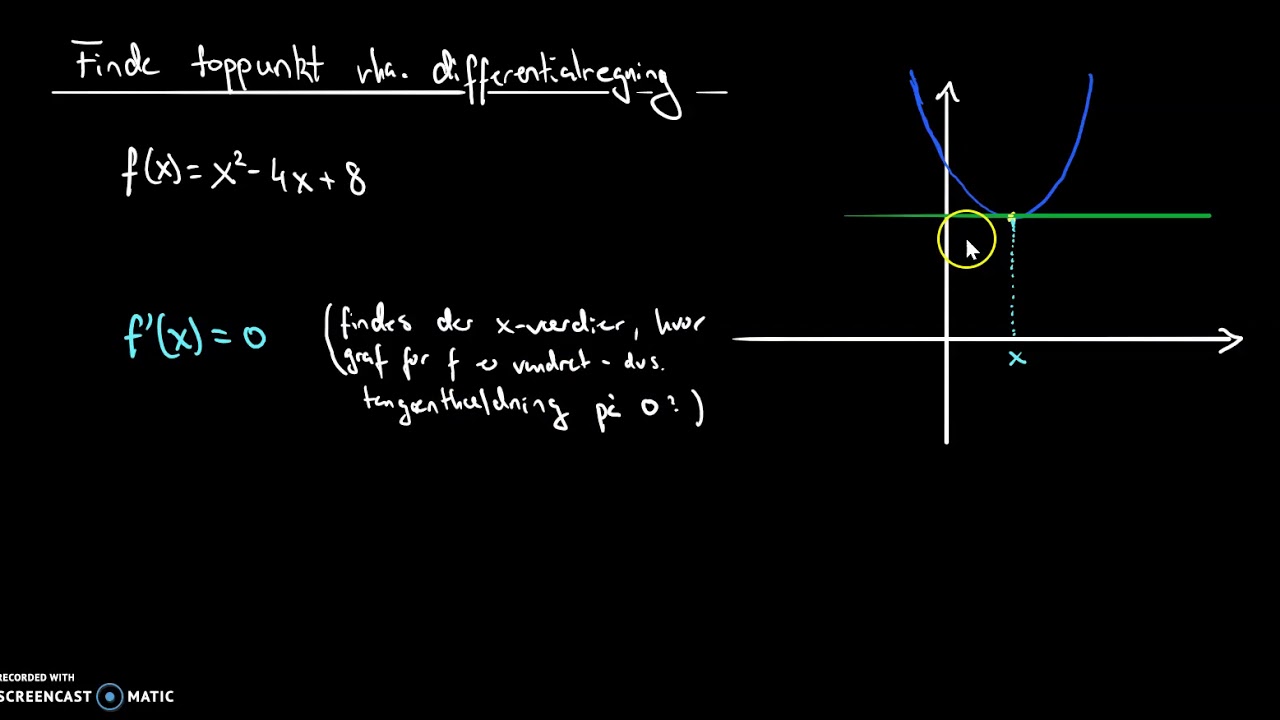 toppunkt vha differentialregning