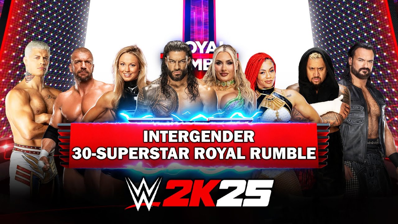InterGender 30 Superstar Royal Rumble Match WWE 2K25
