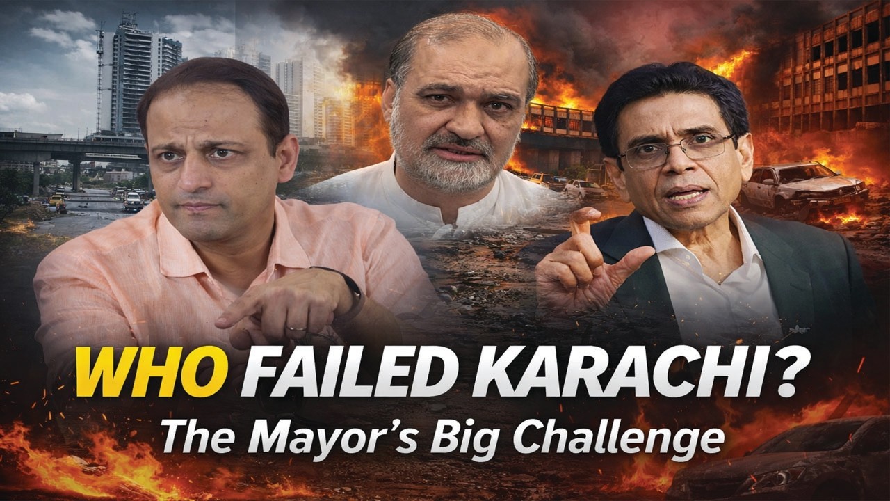 Karachi in Political Crossfire Claims vs Reality .The Mayor’s Big Challenge canada . kmc pakistan