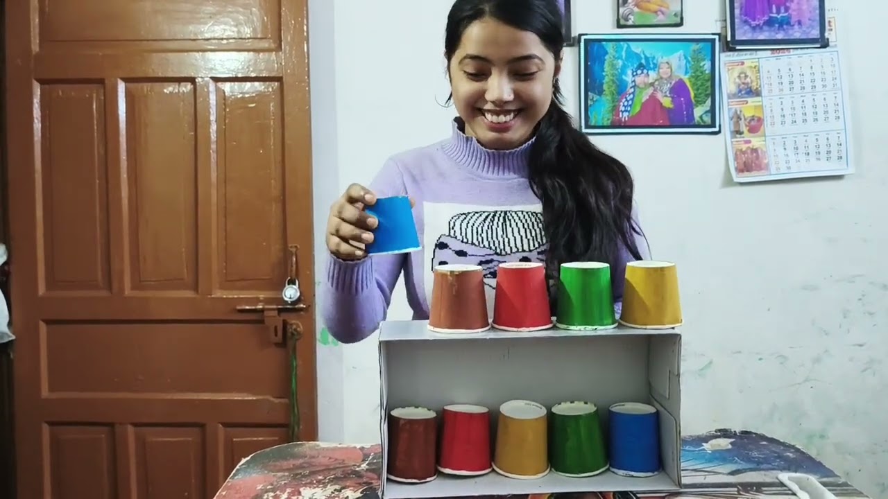 Without Seeing 😳 Arrange the Colored Cups Challenge | Funny Fail 😂