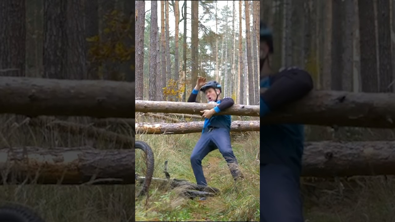 Co t&iacute;m chtěl b&aacute;sn&iacute;k ř&iacute;ct? Ondris exceluje😅 #biking #mountainbike #enduro