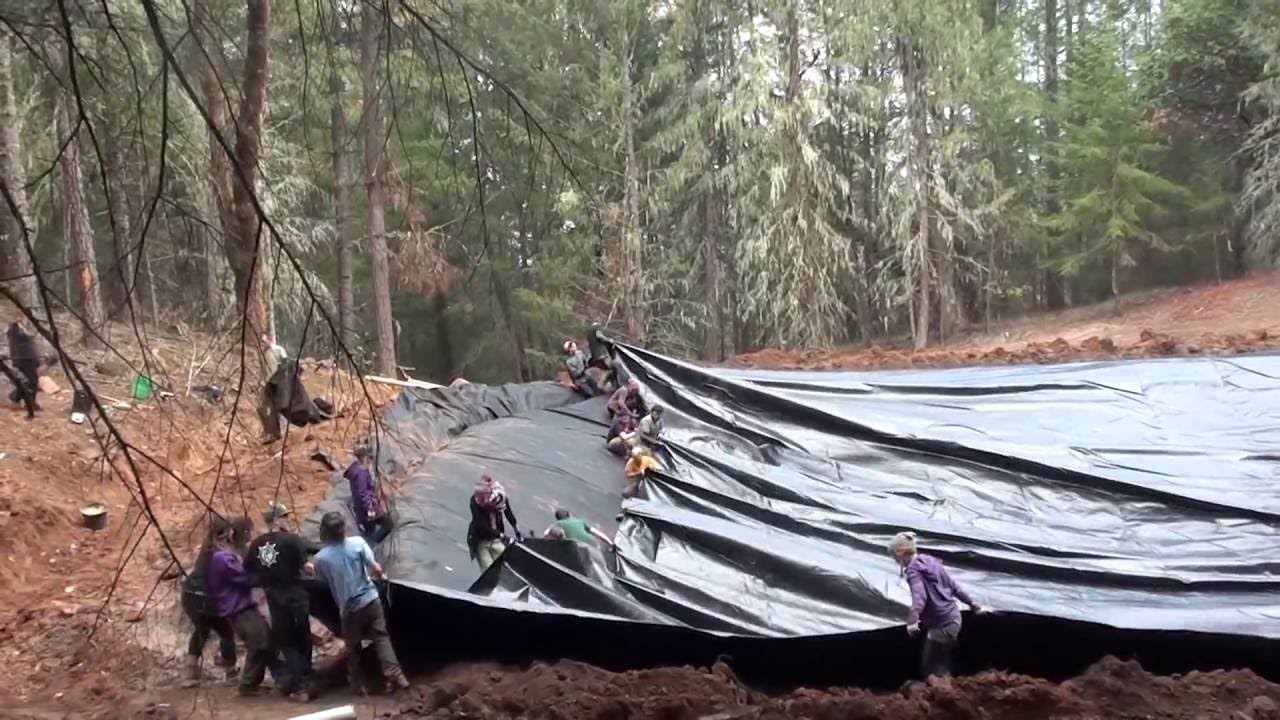 Large Pond Liner Install
