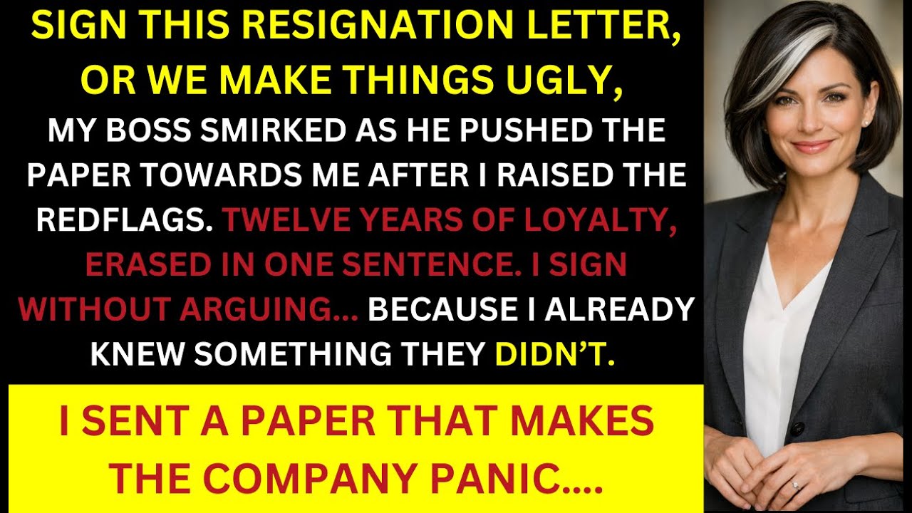 MY BOSS FORCED ME TO RESIGN AFTER I RAISED RED FLAGS — NOT KNOWING .....